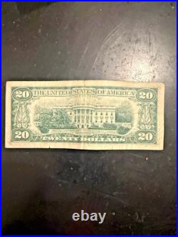 Series 1974 $20 Twenty Dollar Bill Small Head Vintage OLD STYLE