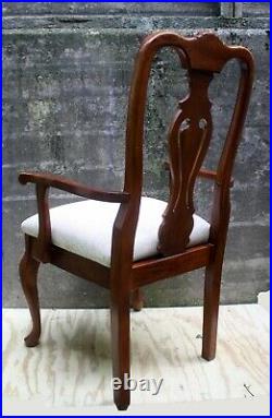 Set 4 Vintage Old Chippendale Style SOLID Wood Wooden Dining Side Chair Armchair