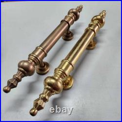 Set of 2 Large Solid Brass Door Pull Handles 16 Vintage Old Style Grab Handles