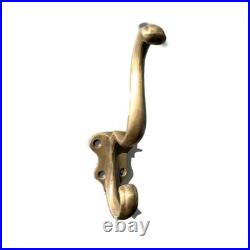 Set of 4 Solid Brass Coat Hooks Watson 249 Vintage Old Style Heavy Wall Hooks