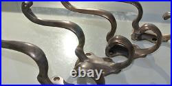 Set of 4 Solid Brass Coat Hooks Watson 249 Vintage Old Style Heavy Wall Hooks