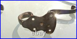 Set of 4 Solid Brass Coat Hooks Watson 249 Vintage Old Style Heavy Wall Hooks