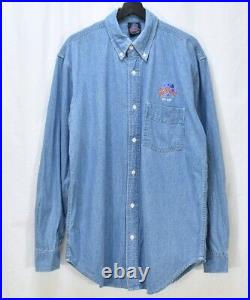 Shirt Blouse Vintage Old Clothes 90'S Planet Hollywood / Embroidered Button Down