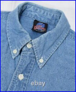 Shirt Blouse Vintage Old Clothes 90'S Planet Hollywood / Embroidered Button Down