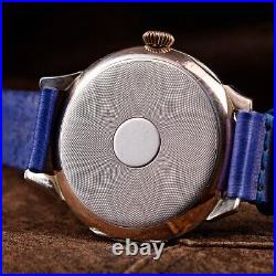Silver mens watch, antique wristwatch, vintage watch, customized old watch, rare old