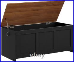 Storage Bench, 39.3 Retro Wooden Storage Chest, Wooden Storage Trunk, Toy Chest