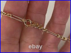 Superb Old Vintage Fancy Albert Style Link Solid 9ct Gold Bracelet