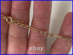 Superb Old Vintage Fancy Albert Style Link Solid 9ct Gold Bracelet