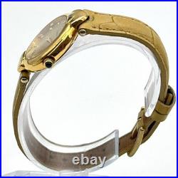 TISSOT 10P Diamond Leather Brown Vintage Watch Old Style Ready to Use