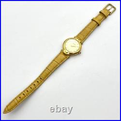 TISSOT 10P Diamond Leather Brown Vintage Watch Old Style Ready to Use