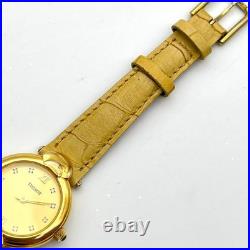 TISSOT 10P Diamond Leather Brown Vintage Watch Old Style Ready to Use