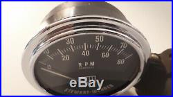 Tachometer Stewart Warner 8000 RPM Tach Vintage Steering column mount style SW