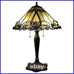 Tiffany Style Table Lamp Victorian Vintage Old World Vibe Rustic Accent Lighting