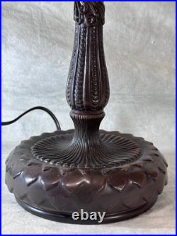 Tiffany Style Vintage Bayberry Stained Glass Table Lamp 2005 New Old Stock