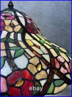 Tiffany Style Vintage Bayberry Stained Glass Table Lamp 2005 New Old Stock Tiffany Style Vintage Bayberry Stained Glass Table Lamp 2005 New Old Stock