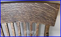 Tiger Oak Bench, 66 Vintage Bank/Lawyer Lobby Bench Old Mission Style Furniture