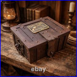 Tombstone Cast Iron Strong Box Old West Vintage-Style Rustic Storage Box
