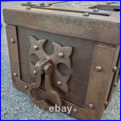 Tombstone Cast Iron Strong Box Old West Vintage-Style Rustic Storage Box
