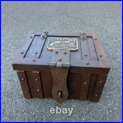 Tombstone Cast Iron Strong Box Old West Vintage-Style Rustic Storage Box