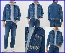 Tommy Hilfiger Trucker Faded Rigid 90s Denim Retro Style Jeans Jacket M