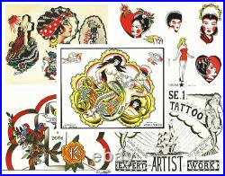 Traditional, Vintage, Old School Style Tattoo Flash Collection, 47 Sheets 11x14