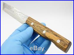 USA Made American Tanto Style Bocote Handle Vintage Old Hickory Ontario Knife
