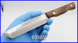 USA Made American Tanto Style Walnut Handle Vintage Old Hickory Ontario Knife