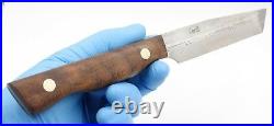 USA Made American Tanto Style Walnut Handle Vintage Old Hickory Ontario Knife