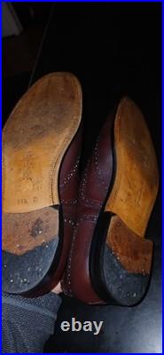 USA Vintage NETTLETON Old Stock Burgundy LEATHER Wingtip Oxford Shoes Size 12 D USA Vintage NETTLETON Old Stock Burgundy LEATHER Wingtip Oxford Shoes Size 12 D
