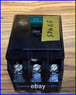 Used Square D QO330-H 30 Amp 3 Pole 240 VAC Type QO BREAKER