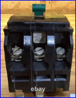 Used Square D QO330-H 30 Amp 3 Pole 240 VAC Type QO BREAKER