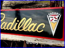 V36Vintage Hand Painted Antique Vintage Old Style Cadillac Service Station Sign