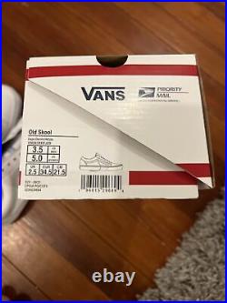 VANS OLD SKOOL USPS VN0A5KRFJZ28 WHITE SIZE U. S 3.5 BRAND NEW Denim/White style