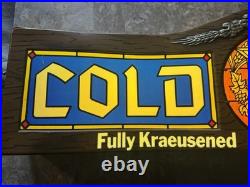 VINTAGE 1960S OLD STYLE COLD BEER 36 Light Sign TIFFANY SIGN HEILEMAN'S HTF