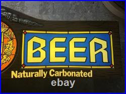 VINTAGE 1960S OLD STYLE COLD BEER 36 Light Sign TIFFANY SIGN HEILEMAN'S HTF