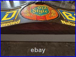 VINTAGE 1960S OLD STYLE COLD BEER 36 Light Sign TIFFANY SIGN HEILEMAN'S HTF
