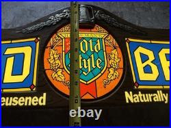 VINTAGE 1960S OLD STYLE COLD BEER 36 Light Sign TIFFANY SIGN HEILEMAN'S HTF