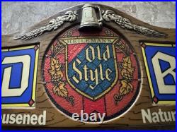 VINTAGE 1960S OLD STYLE COLD BEER 36 Light Sign TIFFANY SIGN HEILEMAN'S HTF