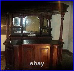 VINTAGE Canopy Home Bar Tavern Old Style English Pub or Counter 8' WIDE 6' DEEP