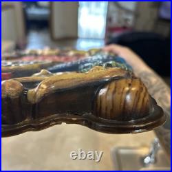 VINTAGE OLD STYLE BEER SIGN WithGERMAN MEN 24H 12W RARE Man Cave Neat 1970s Vibe