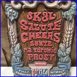 VINTAGE OLD STYLE BEER SIGN WithGERMAN MEN 70s Heilman's Old Style