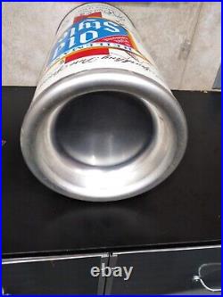 (VINTAGE OLD STYLE BEER STANDING ASH TRAY WITH SAND/Tin- 19-1/2 Tall)