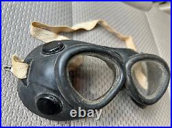 VINTAGE WILLSON SAFETY GOGGLES Triangle Style Glass Lenses Wow Riding Old