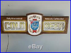 (VTG) 1977 Old style beer motion moving color changing sparkling light up sign
