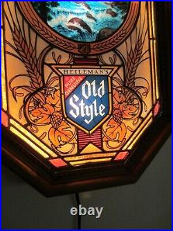 VTG 1982 Old Style Beer Waterfall River Rapids Motion Bar Light Sign Works Video