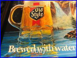 VTG 1986 Motion Beer Sign Old Style Waterfalls With Deer Herd Bar Light Man Cave