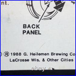VTG 1988 Heileman's OLD STYLE Beer Faux Stained Glass Porthole Bar Light Sign