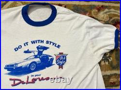 VTG 70s Delorean Promo Authentic Old Style Beer Ringer T-Shirt L / Med Car VTG 70s Delorean Promo Authentic Old Style Beer Ringer T-Shirt L / Med Car