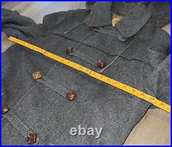 VTG 70s Imperial Loden Austria Wool Water Repellent Coat Overcoat Trench 24x38