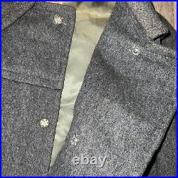 VTG 70s Imperial Loden Austria Wool Water Repellent Coat Overcoat Trench 24x38